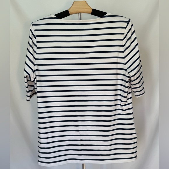 Croft & Barrow XL Navy White Stripes Nautical Staple - Picture 3 of 3